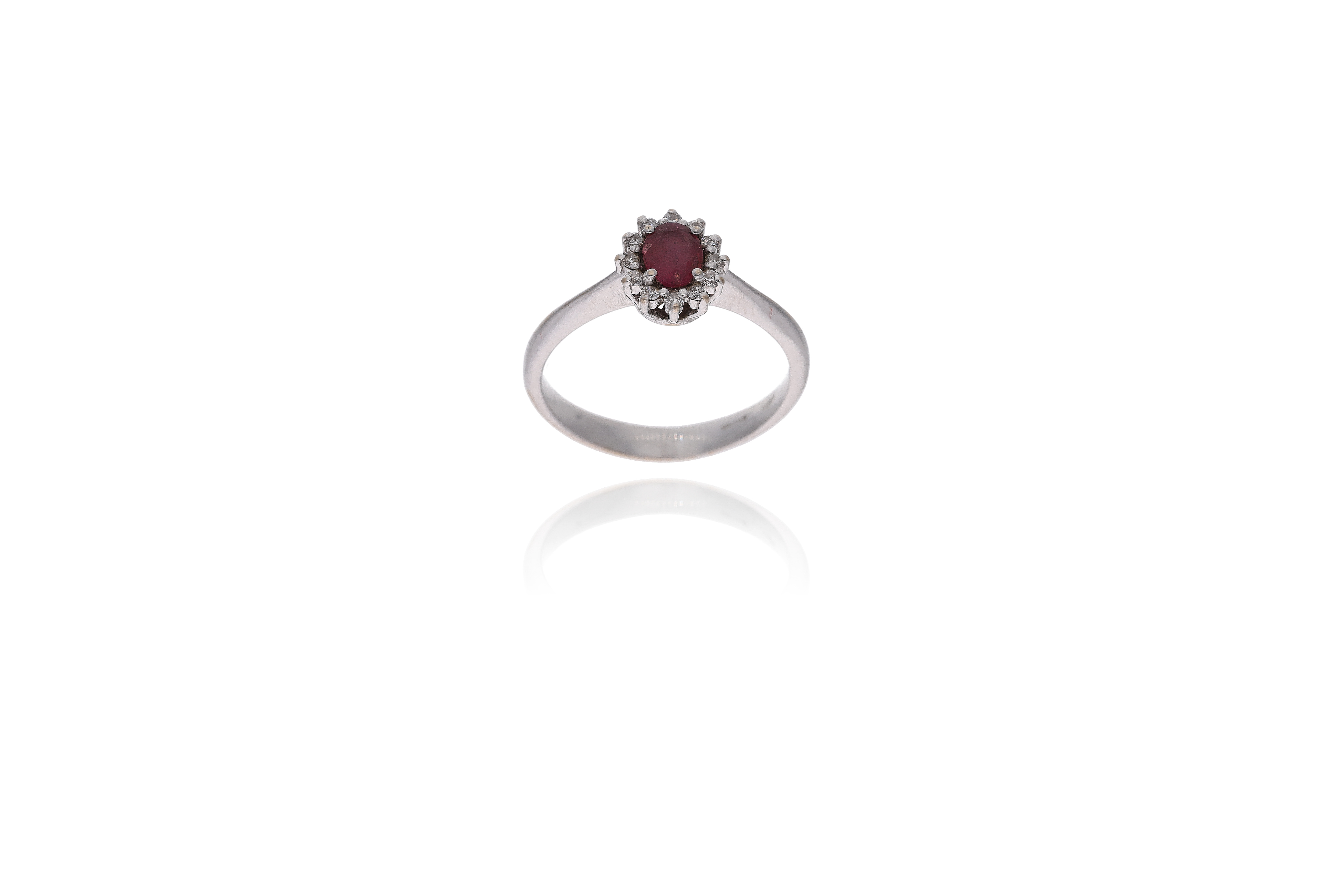 Anello con diamanti e pietra - Asta Preziosi