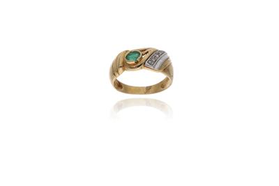 Anello con diamanti e smeraldo - Asta Preziosi Anello con diamanti e smeraldo - Asta Preziosi