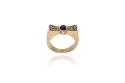 Anello con diamanti e zaffiro - Asta Preziosi Anello con diamanti e zaffiro - Asta Preziosi