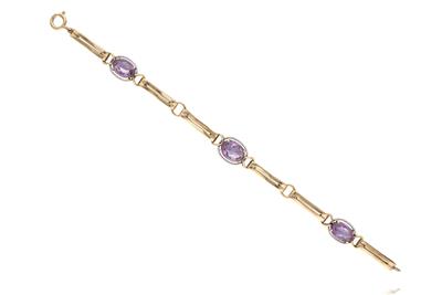Bracciale con ametiste e smalti - Asta Preziosi Bracciale con ametiste e smalti - Asta Preziosi