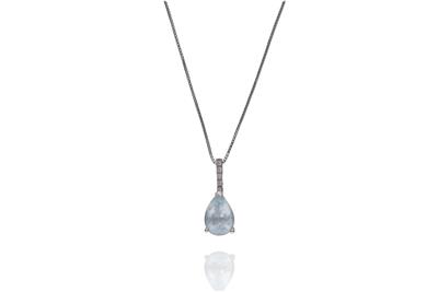 Collana con acquamarina e diamanti - Asta Preziosi Collana con acquamarina e diamanti - Asta Preziosi