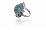 Anello con diamanti, acquamarina, zaffiri e pietre - Asta Preziosi Anello con diamanti, acquamarina, zaffiri e pietre - Asta Preziosi