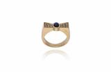 Anello con diamanti e zaffiro - Asta Preziosi Anello con diamanti e zaffiro - Asta Preziosi