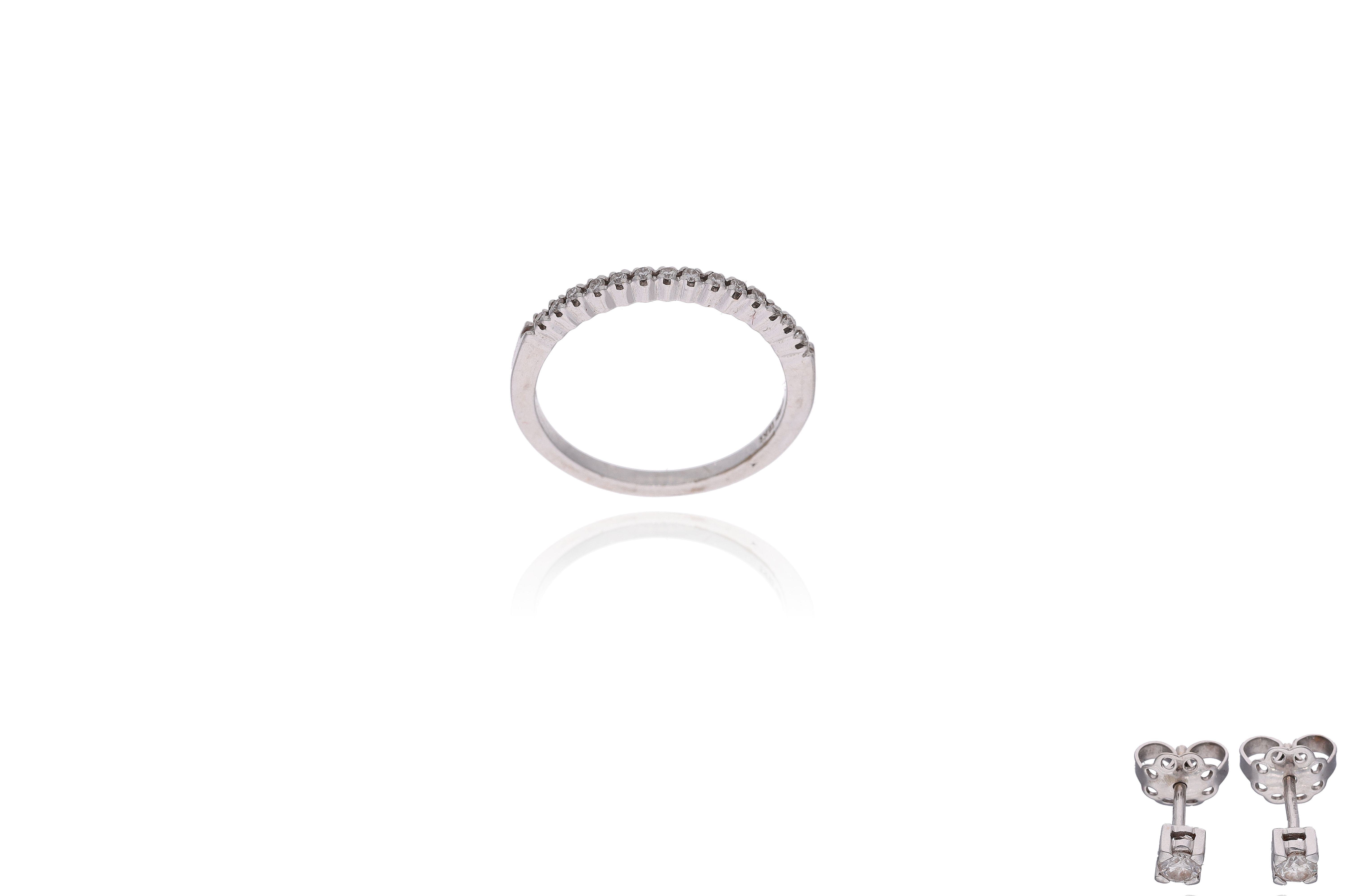 Parure orecchini e anello con diamanti - Asta Preziosi