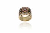 Anello con diamanti, rubini, smeraldi e zaffiri - Asta Preziosi Anello con diamanti, rubini, smeraldi e zaffiri - Asta Preziosi