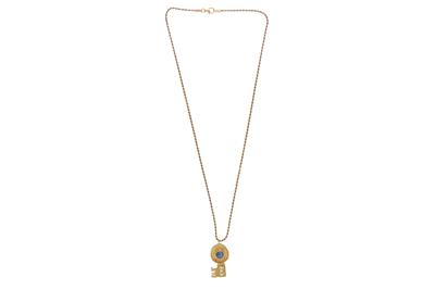 Collana e ciondolo con zaffiro e pietre - Asta Preziosi