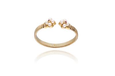 Bracciale con perle, rubini e diamanti - Asta Preziosi Bracciale con perle, rubini e diamanti - Asta Preziosi