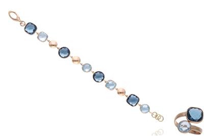 Parure con topazi e pietre - Asta Preziosi