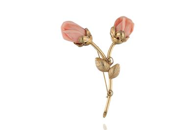 Spilla con coralli - Asta Preziosi