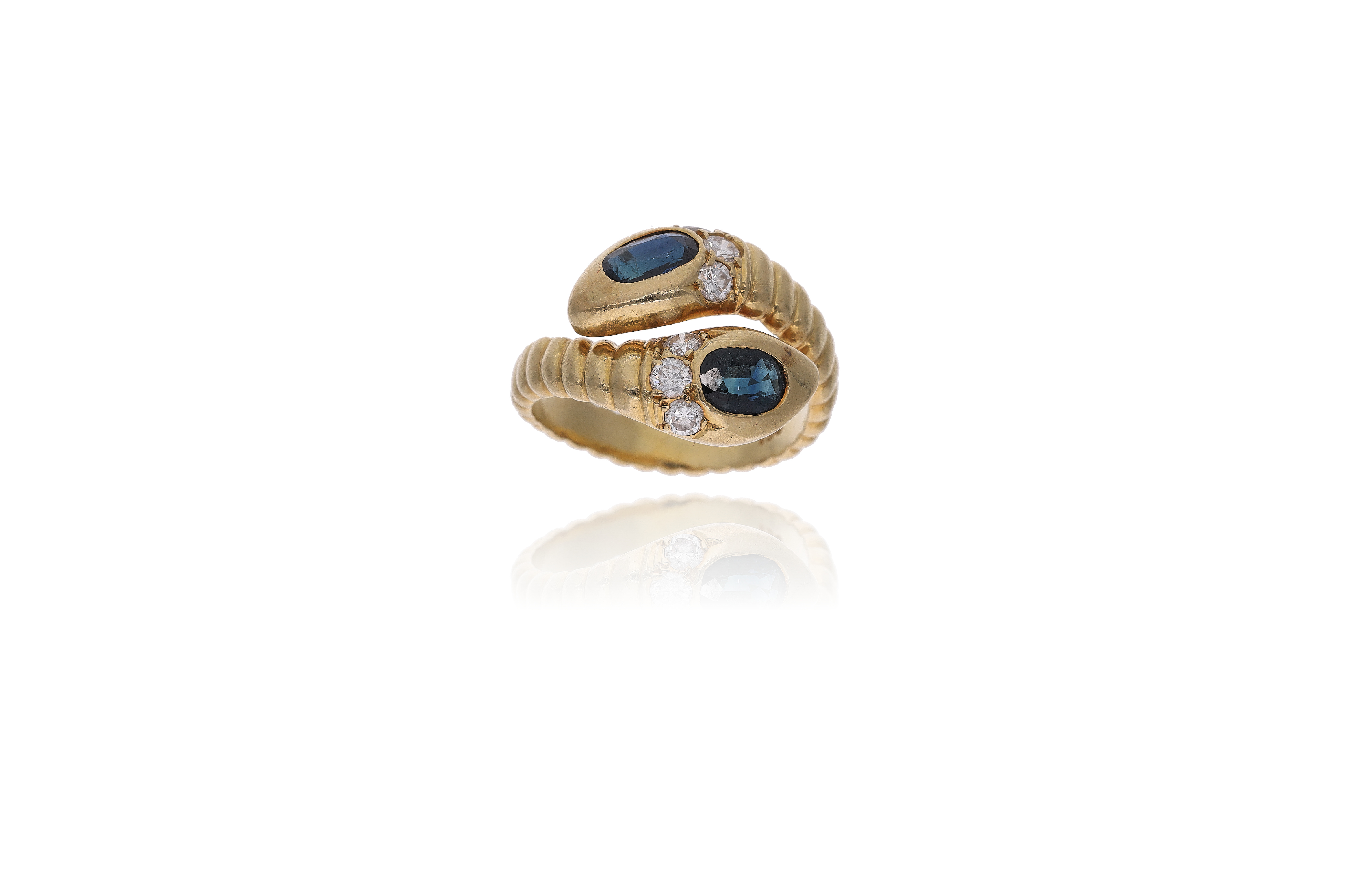 Anello con diamanti e zaffiri - Asta Preziosi