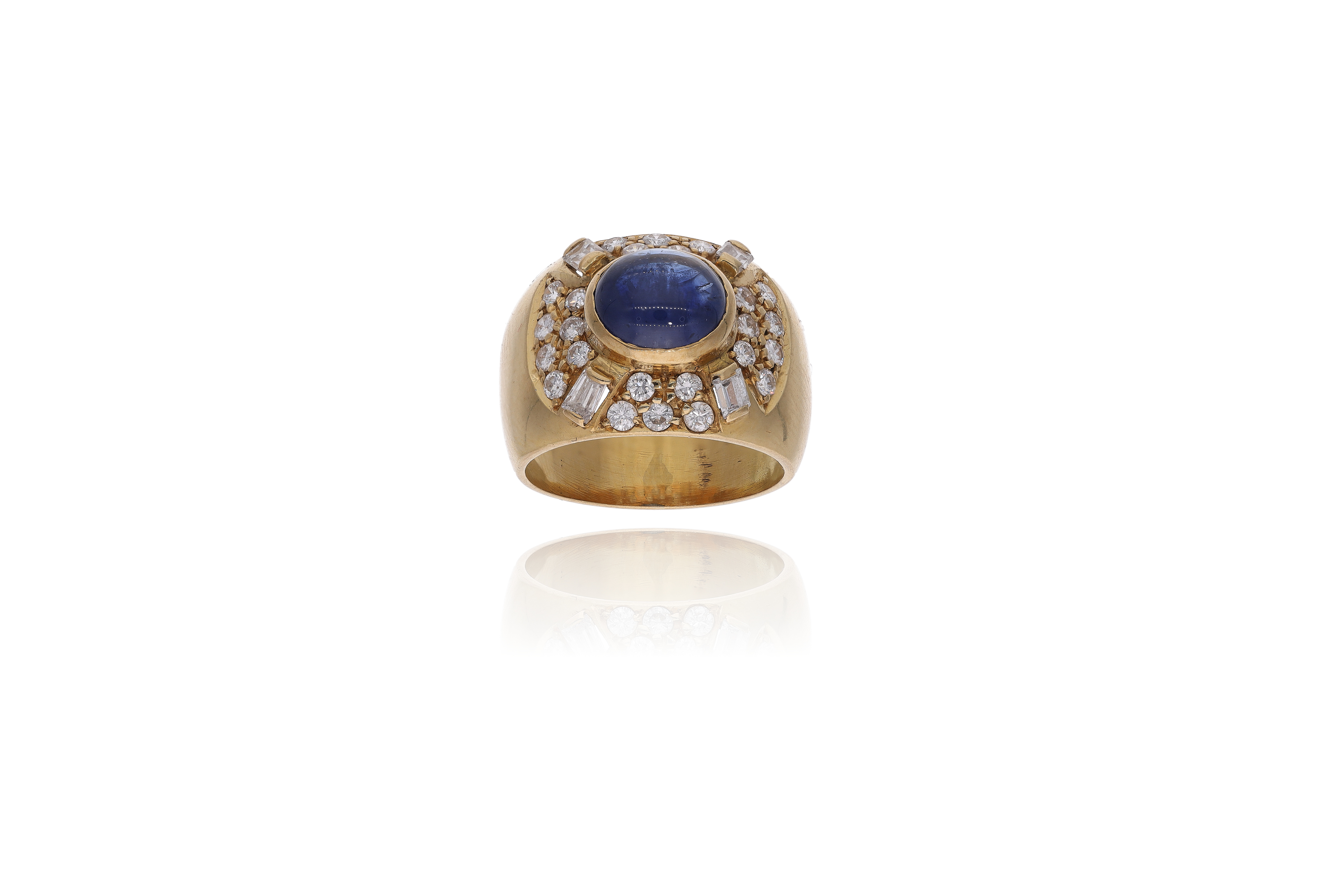 Anello con zaffiro e diamanti - Asta Preziosi