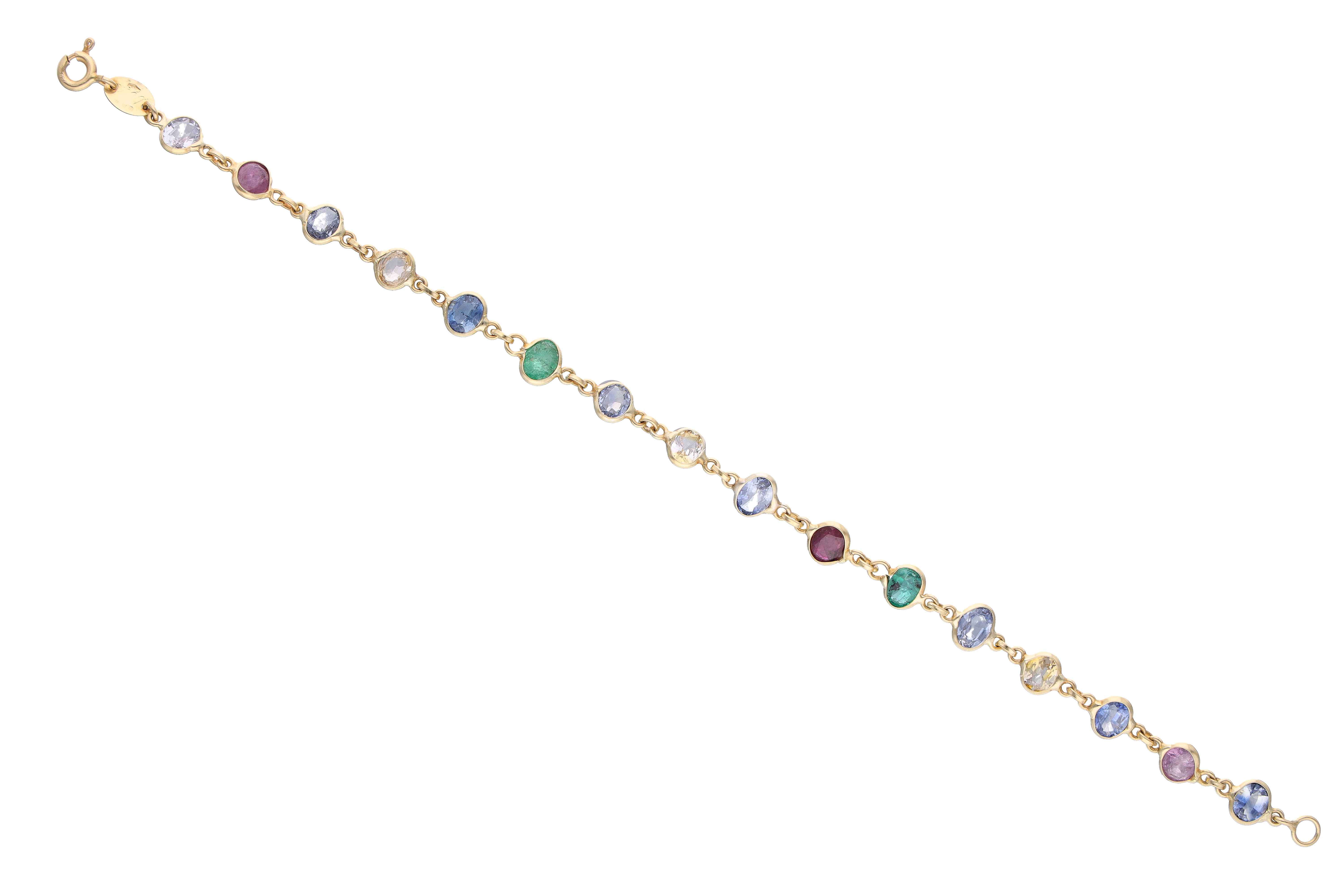 Bracciale con rubini, smeraldi e zaffiri - Asta Preziosi