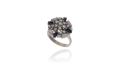 Anello con zaffiri e diamanti - Asta Preziosi
