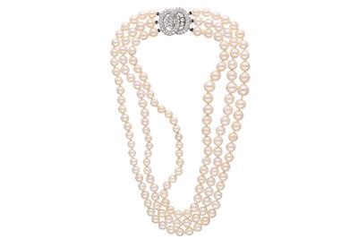 Collana di perle coltivate e diamanti - Asta Preziosi Collana di perle coltivate e diamanti - Asta Preziosi