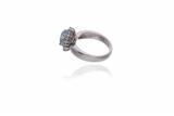 Anello con acquamarina e diamanti - Asta Preziosi Anello con acquamarina e diamanti - Asta Preziosi