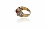 Anello con diamanti e pietra - Asta Preziosi Anello con diamanti e pietra - Asta Preziosi