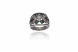 Anello con diamanti, smeraldi, zaffiro e pietre - Asta Preziosi Anello con diamanti, smeraldi, zaffiro e pietre - Asta Preziosi