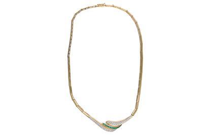 Collana con diamanti e smeraldi - Asta Preziosi