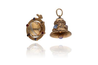 Due ciondoli con pietre - Asta Preziosi