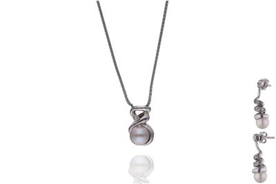 Parure con perle coltivate e diamanti - Asta Preziosi