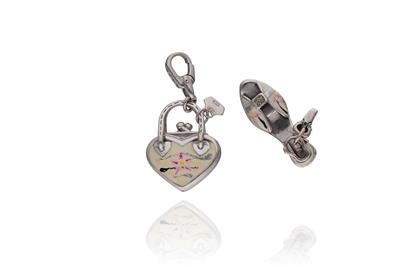 Rosato 2 charms con smalti - Asta Preziosi