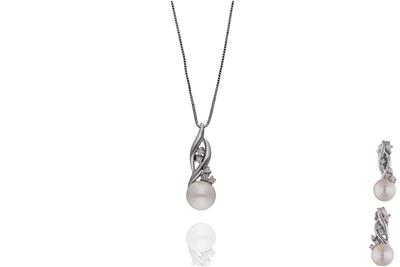 Yukiko, Parure con perle e diamanti - Asta Preziosi