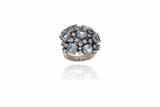 Anello con acquemarine e diamanti - Asta Preziosi Anello con acquemarine e diamanti - Asta Preziosi