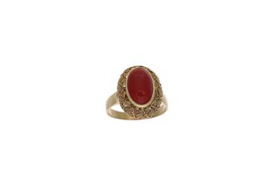 Anello con corallo - 