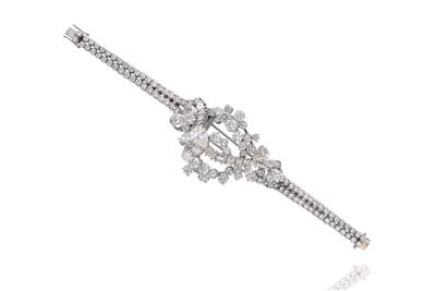 Bracciale scomponibile in spilla con diamanti - 