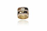 Anello con diamanti e onice - 