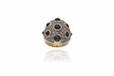 Anello con diamanti e zaffiri - 