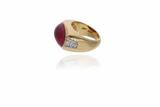 Anello con tormalina e diamanti - 