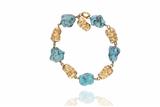 Parure bracciale e anello con pietre - 