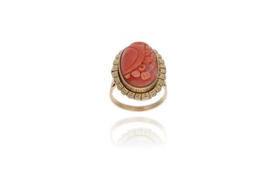 Anello con corallo - 