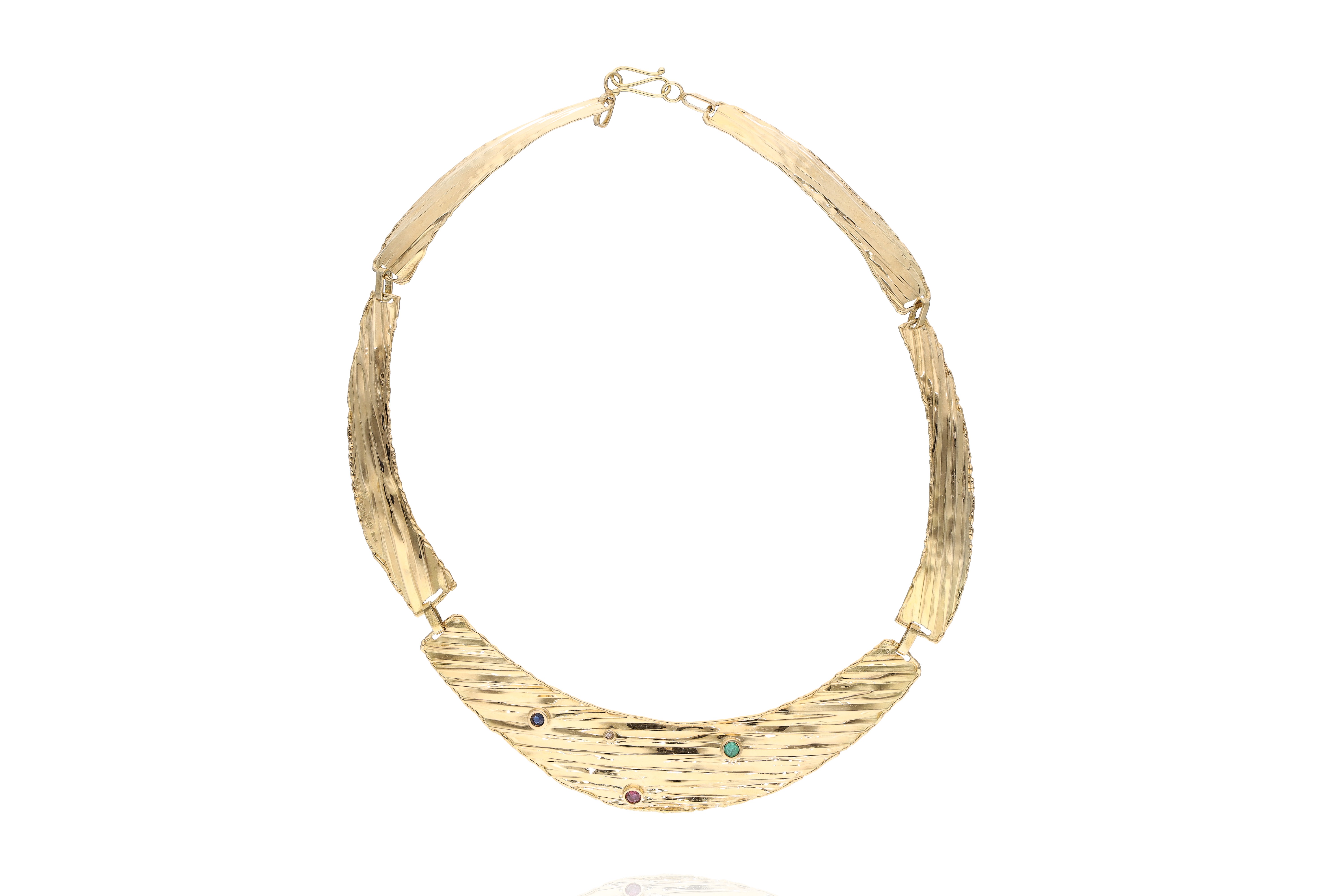 Collana con rubino, smeraldo e zaffiro - Asta Preziosi