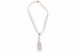 Collana con perle, diamanti, kunzite e peridoto - 