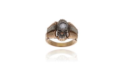 Anello con diamanti e pietra - Asta Preziosi