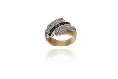 Anello con zaffiri e diamanti - Asta Preziosi