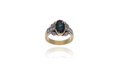 Anello con zaffiro e diamanti - Asta Preziosi