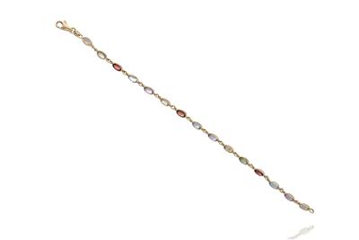 Bracciale con quarzi, ametiste, topazi, granati e peridoti - Asta Preziosi