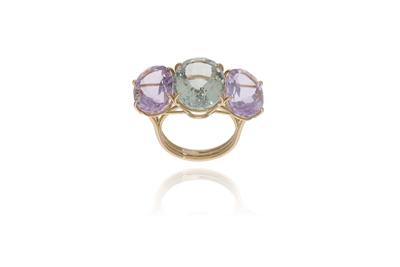 Anello con ametiste e quarzo - Asta Preziosi