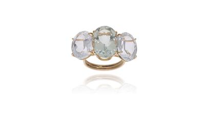 Anello con quarzo e topazi - Asta Preziosi