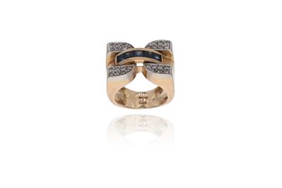 Anello con zaffiri e diamanti - Asta Preziosi