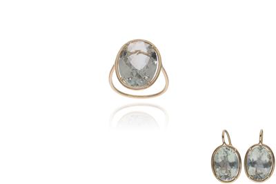 Anello e orecchini con quarzi - Asta Preziosi