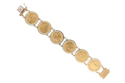 Bracciale con 6 sterline inglesi - Asta Preziosi