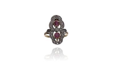Anello con diamanti e rubini - Asta Preziosi