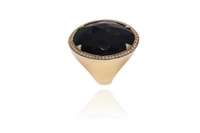 Anello con pietra e diamanti - Asta Preziosi