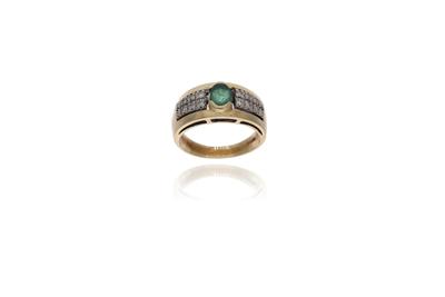 Anello con smeraldo e diamanti - Asta Preziosi