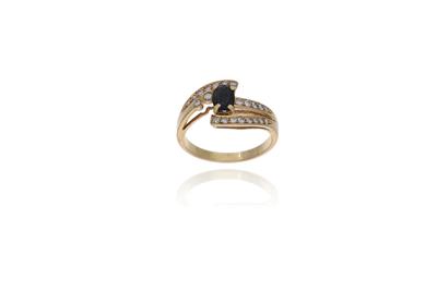 Anello con zaffiro e diamanti - Asta Preziosi