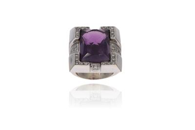 Anello con ametista e diamanti - Asta Preziosi Anello con ametista e diamanti - Asta Preziosi